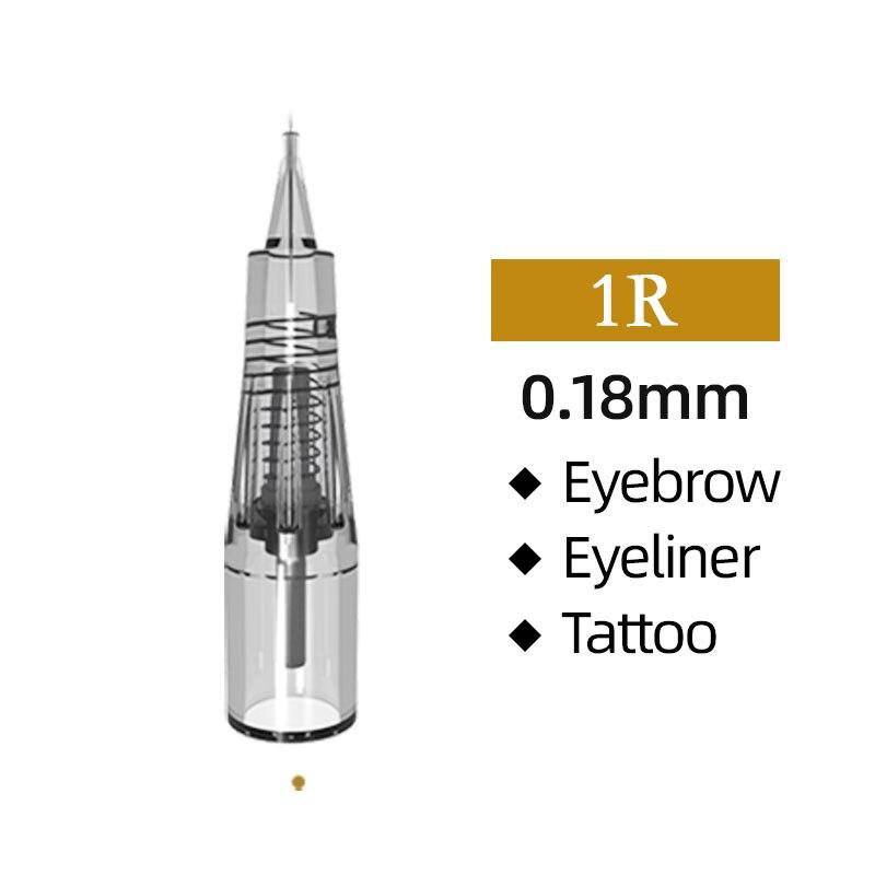 10pcs High Quality Professional Aimoosi Professional Needles 1R-0.18mm for Eyebrow Tattoo cartridges