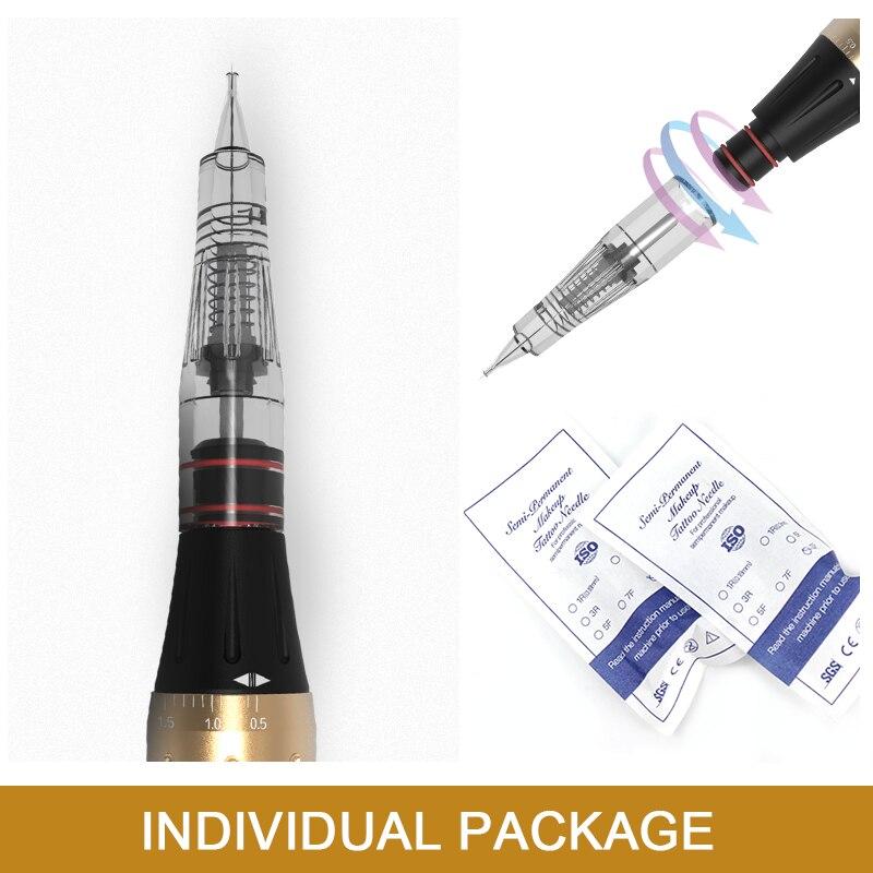 10pcs High Quality Professional Aimoosi Professional Needles 1R-0.18mm for Eyebrow Tattoo cartridges