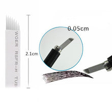 Load image into Gallery viewer, 50PCS Microblading Eyebrow Tattoo Needle Microblading Blades for 3D Eyebrow Embroidery Muanul pen permanent makeup tattoo blades

