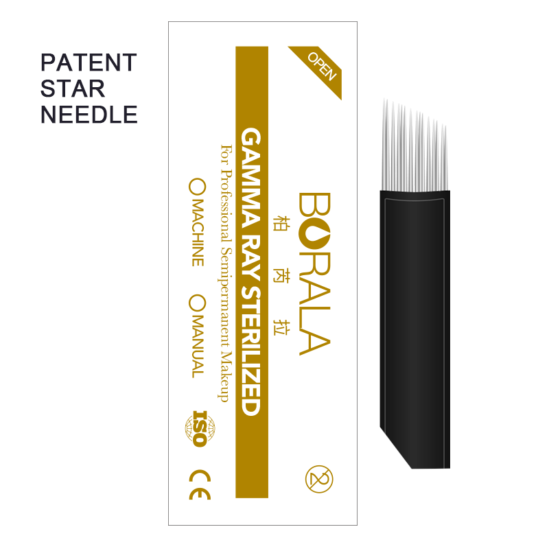 30pcs Microblading Manual Blades Needles Permanent Tattoo Makeup Needle 3R/5R/Patent star needle/18F Manual Eyebrow Blades