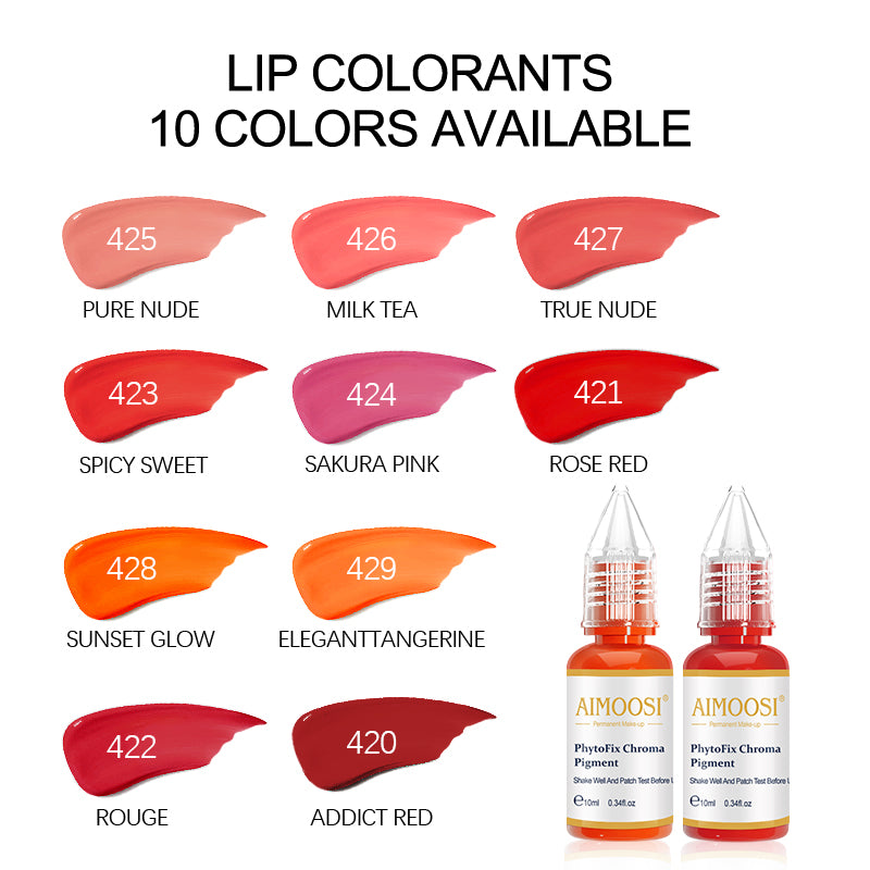 AIMOOSI Tattoo Embroidery Color Material German Imported Raw SGS Qualified Retention Plump Matte Eyebrow Cream Mist Lip Mat