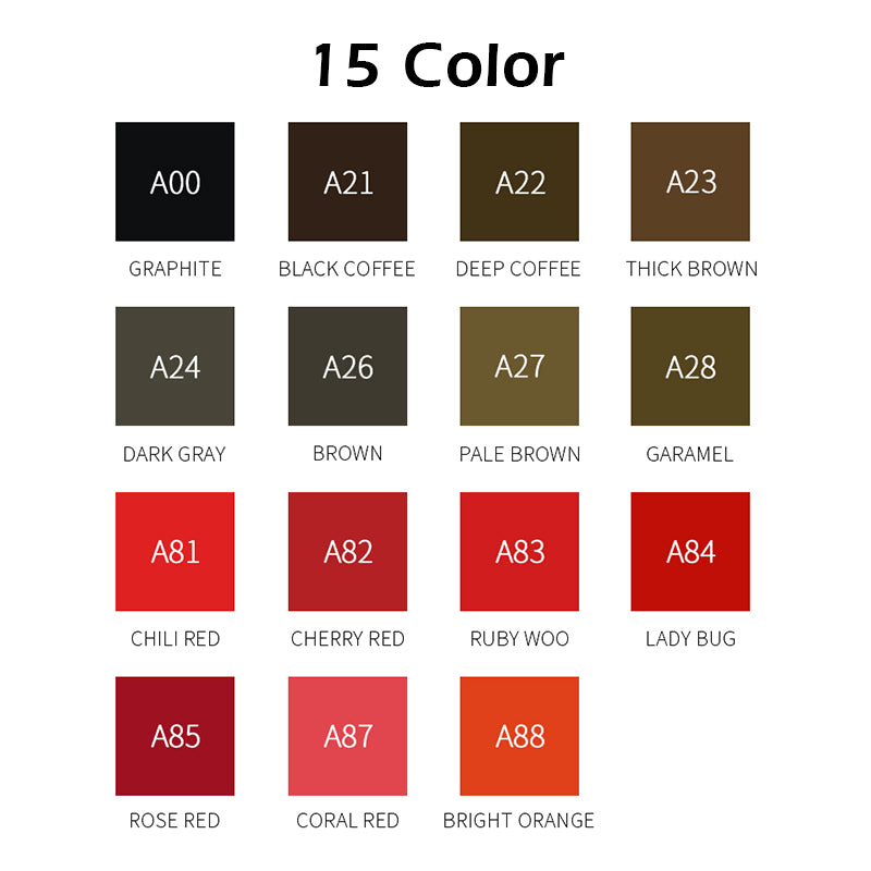 New-Top Micro pigment for Permanent makeup tattoo Eyebrow&Lips&Eyeliner microblading pigment 18 colors tattoo ink Free shipping