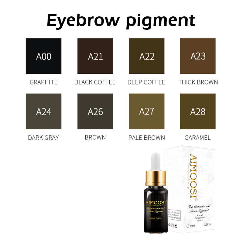 Aimoosi eyebrow Pigment ink Semi Permanent Makeup Eyebrow Ink Lips Eye Line Tattoo Color Microblading Pigment