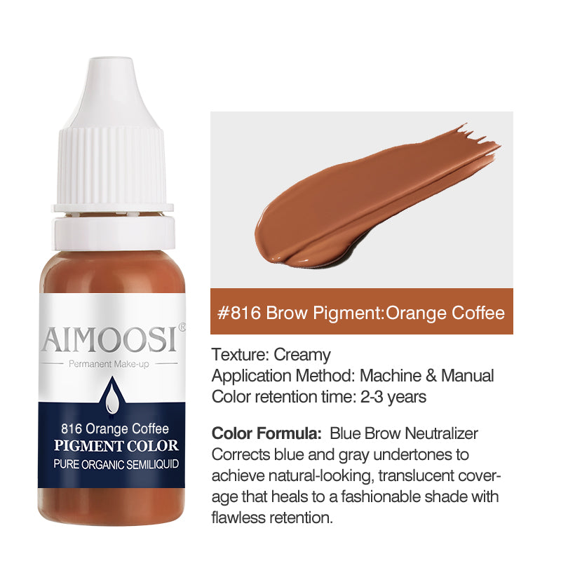 Aimoosi Eyebrow tattoo permanent makeup pigments microblading pure eye pigment ink color 15ml/bottle beauty makeup cosmetic