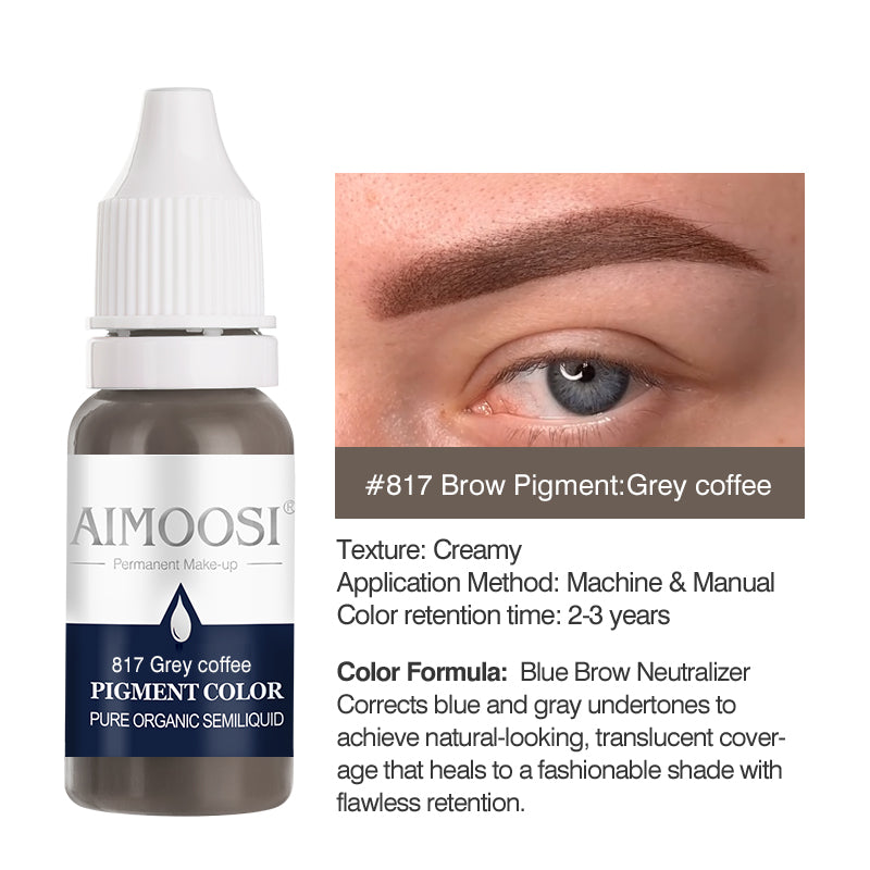 Aimoosi Eyebrow tattoo permanent makeup pigments microblading pure eye pigment ink color 15ml/bottle beauty makeup cosmetic