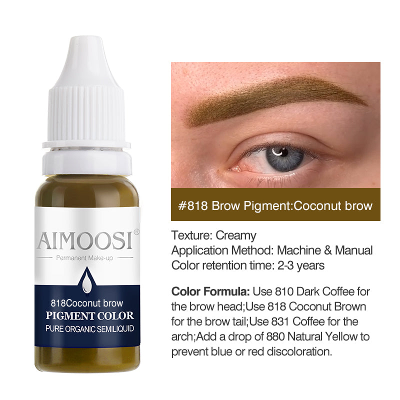 Aimoosi Eyebrow tattoo permanent makeup pigments microblading pure eye pigment ink color 15ml/bottle beauty makeup cosmetic