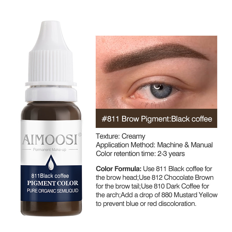 Aimoosi Eyebrow tattoo permanent makeup pigments microblading pure eye pigment ink color 15ml/bottle beauty makeup cosmetic