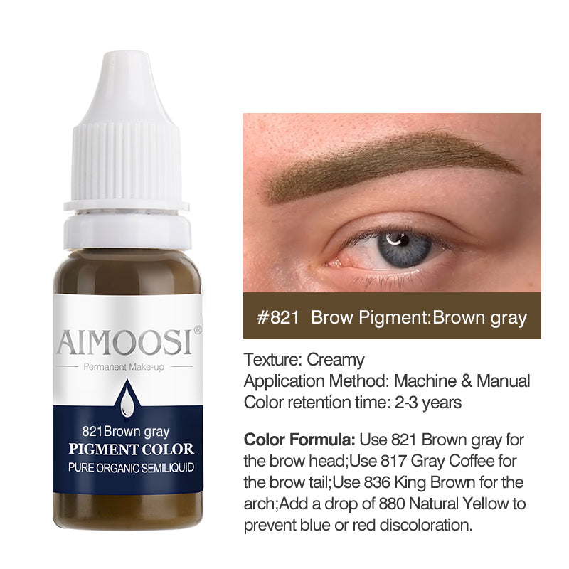 Aimoosi Eyebrow tattoo permanent makeup pigments microblading pure eye pigment ink color 15ml/bottle beauty makeup cosmetic