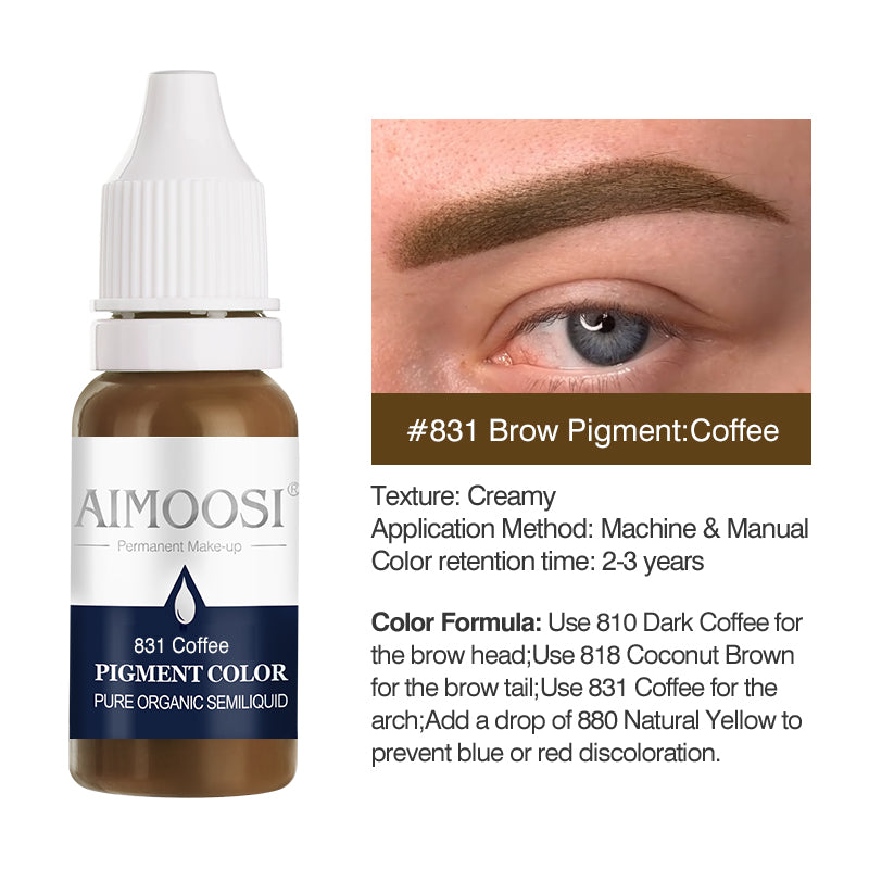 Aimoosi Eyebrow tattoo permanent makeup pigments microblading pure eye pigment ink color 15ml/bottle beauty makeup cosmetic