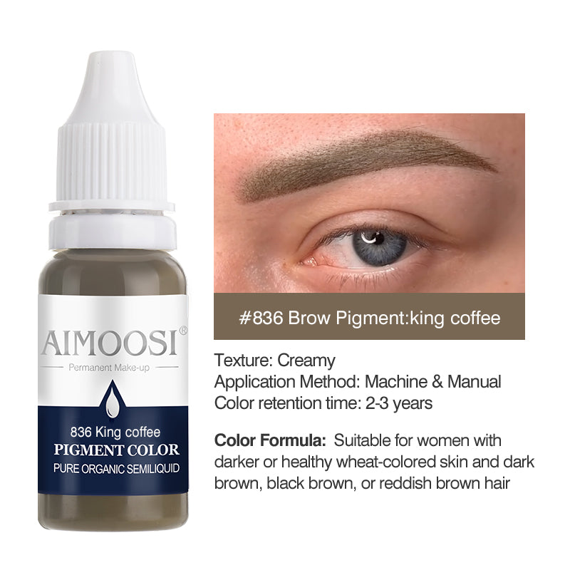 Aimoosi Eyebrow tattoo permanent makeup pigments microblading pure eye pigment ink color 15ml/bottle beauty makeup cosmetic