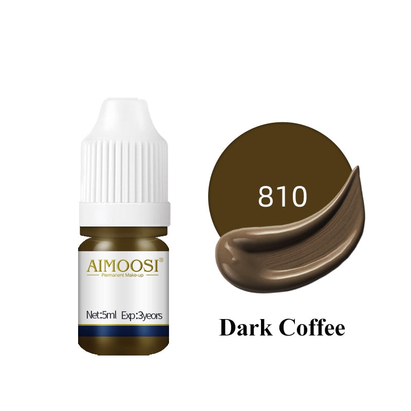 Aimoosi Permanent Makeup up Color Pigment Microblading PurePigment Liquid Organic  Tattoo Eyebrow Ink SGS Certified 半永久色料 纯植物 易上色 雾眉纹眉纹唇色