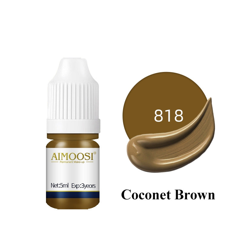 Aimoosi Permanent Makeup up Color Pigment Microblading PurePigment Liquid Organic  Tattoo Eyebrow Ink SGS Certified 半永久色料 纯植物 易上色 雾眉纹眉纹唇色