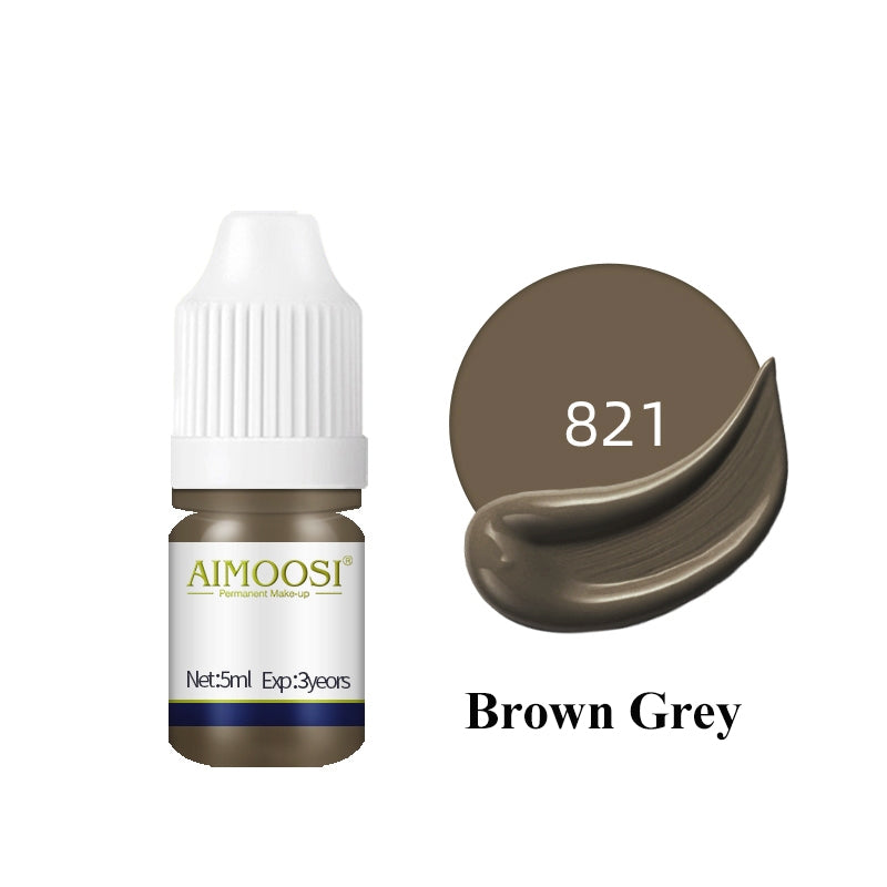 Aimoosi Permanent Makeup up Color Pigment Microblading PurePigment Liquid Organic  Tattoo Eyebrow Ink SGS Certified 半永久色料 纯植物 易上色 雾眉纹眉纹唇色