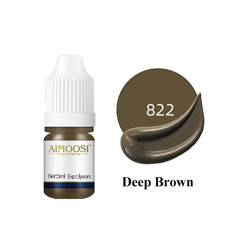 Aimoosi Permanent Makeup up Color Pigment Microblading PurePigment Liquid Organic  Tattoo Eyebrow Ink SGS Certified 半永久色料 纯植物 易上色 雾眉纹眉纹唇色