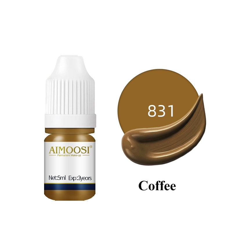 Aimoosi Permanent Makeup up Color Pigment Microblading PurePigment Liquid Organic  Tattoo Eyebrow Ink SGS Certified 半永久色料 纯植物 易上色 雾眉纹眉纹唇色
