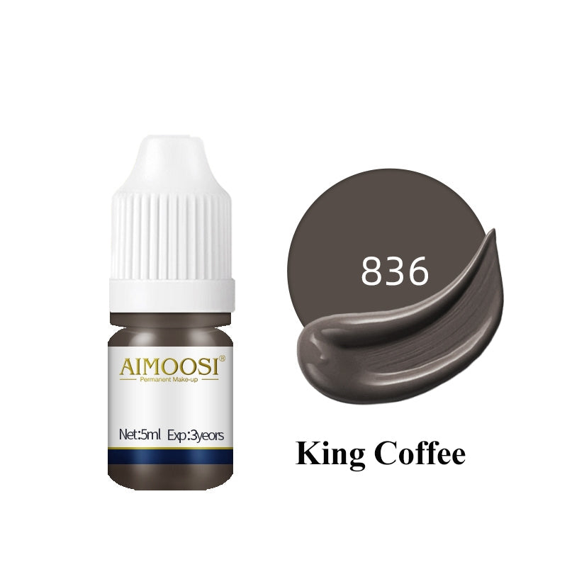 Aimoosi Permanent Makeup up Color Pigment Microblading PurePigment Liquid Organic  Tattoo Eyebrow Ink SGS Certified 半永久色料 纯植物 易上色 雾眉纹眉纹唇色
