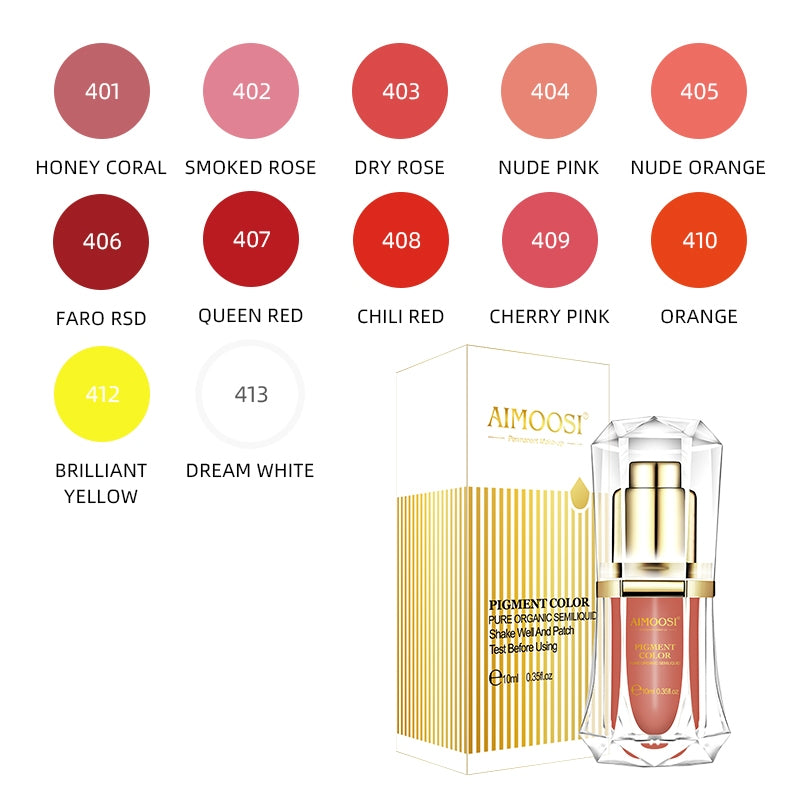 [Direct delivery from stock]AIMOOSI  Lip tattoo pigment  tattoo color cream PMU pigment Microblading eyebrow pigment  Eyebrow tattoo Matte eyebrow color cream 纹绣色料漂唇色乳半永久纹唇色料