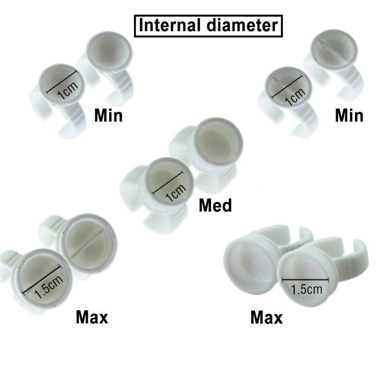 100 Plastic Tattoo Ink Ring Cup Holder Eyebrow Lips Small Medium Large Permanent Makeup Tattoo Pigment Containers Accessories