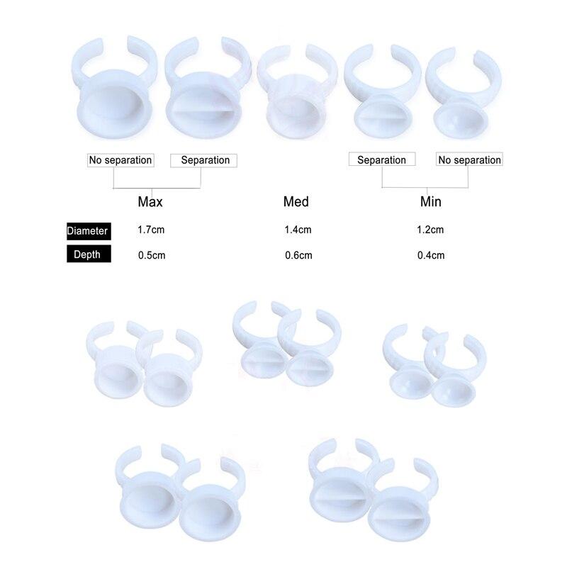 100 Plastic Tattoo Ink Ring Cup Holder Eyebrow Lips Small Medium Large Permanent Makeup Tattoo Pigment Containers Accessories