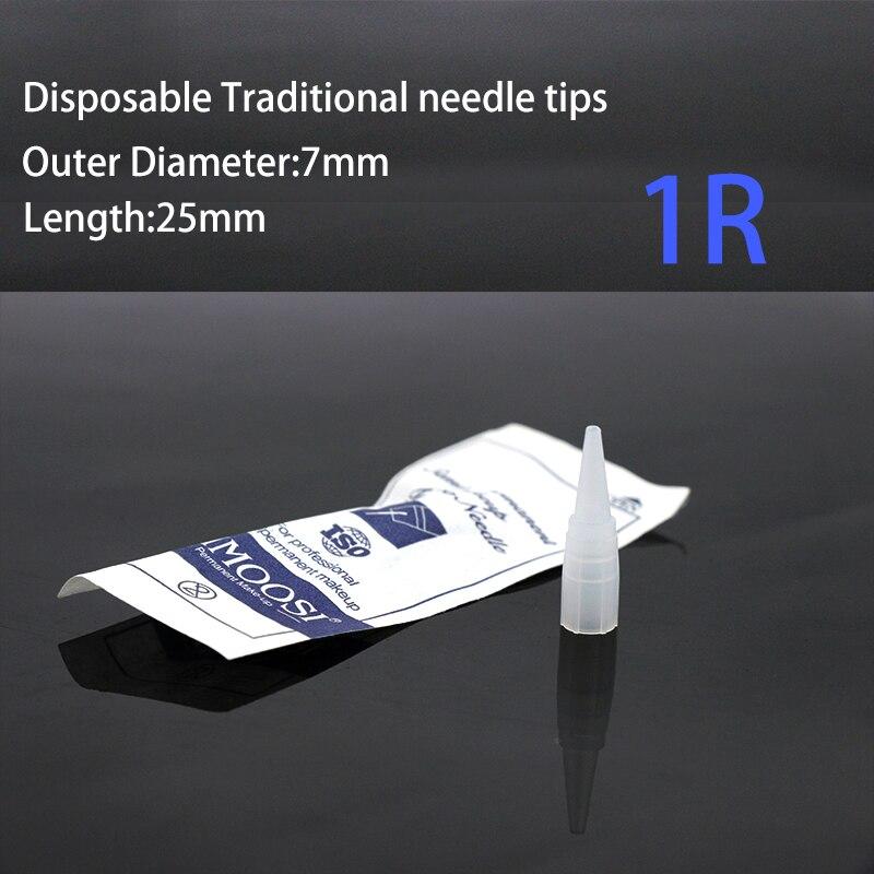 100pcs 1R 3R 5R 5F 7F Tattoo Needle Tips Disposable permanent makeup needle Caps For Permanent Makeup Tattoo Machine
