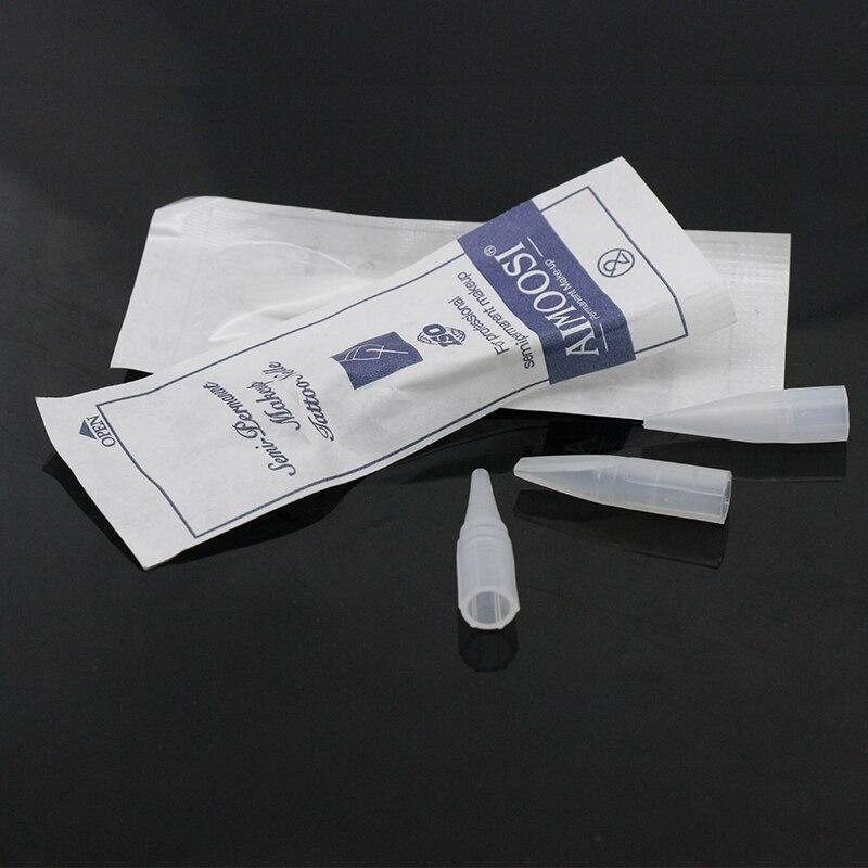 100pcs 1R 3R 5R 5F 7F Tattoo Needle Tips Disposable permanent makeup needle Caps For Permanent Makeup Tattoo Machine