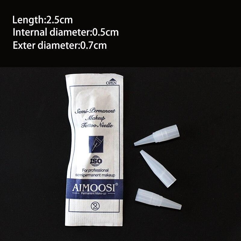 100pcs 1R 3R 5R 5F 7F Tattoo Needle Tips Disposable permanent makeup needle Caps For Permanent Makeup Tattoo Machine