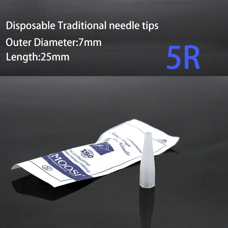 100pcs 1R 3R 5R 5F 7F Tattoo Needle Tips Disposable permanent makeup needle Caps For Permanent Makeup Tattoo Machine