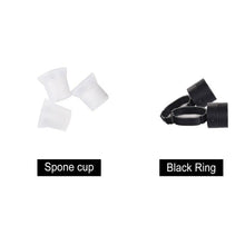 Carica l&#39;immagine nel visualizzatore di Gallery, 100pcs Black Ink Rings with Sponge Cups Holder Tattoo Accessories Supplies For Eyebrow Eyeliner Lips Permanent Make Up tattoo
