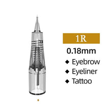 Carica l&#39;immagine nel visualizzatore di Gallery, 10pcs High Quality Professional Aimoosi Professional Needles 1R-0.18mm for Eyebrow Tattoo cartridges
