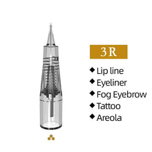 Görseli Galeri görüntüleyiciye yükleyin, 10pcs High Quality Professional Aimoosi Professional Needles 1R-0.18mm for Eyebrow Tattoo cartridges
