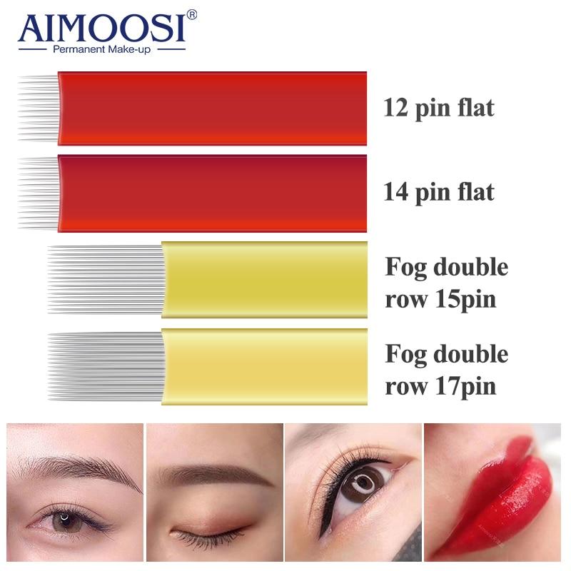 50PCS Extremely Thin Nano blades microblading needles Permanent Makeup Eyebrow Tattoo Needle Blade Microblade 3D Embroidery