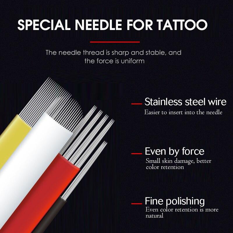 50PCS Extremely Thin Nano blades microblading needles Permanent Makeup Eyebrow Tattoo Needle Blade Microblade 3D Embroidery