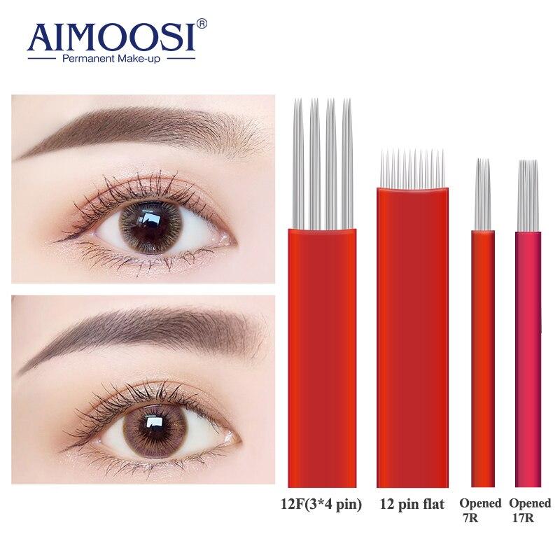50PCS Extremely Thin Nano blades microblading needles Permanent Makeup Eyebrow Tattoo Needle Blade Microblade 3D Embroidery