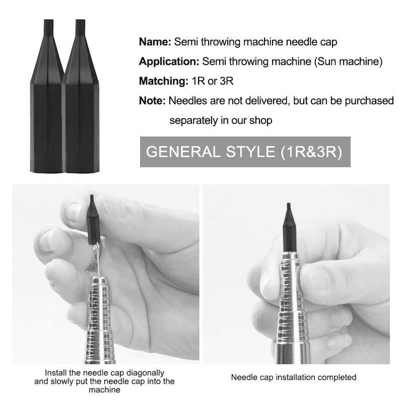50pcs Sunshine Needles Cap&tip for Permanent makeup tattoo needles Eyebrow &Lip Beauty Machine Accessories cap
