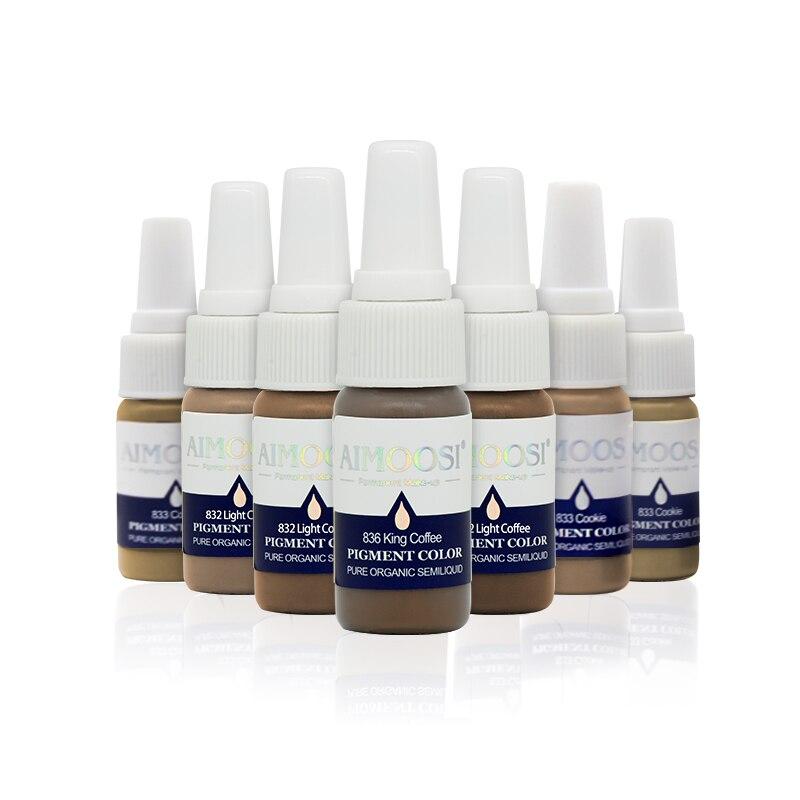 6 bottles/set AIMOOSI Native mist Fog Semi-Permanent makeup Microblading Tattoo ink for eyebrow pigment Professional ink