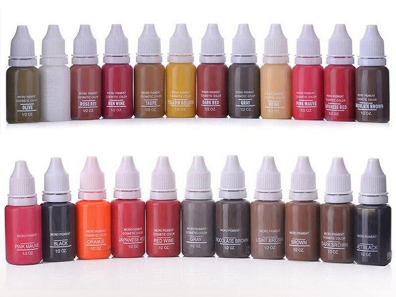 6pcs Eyebrow&eyeliner& lip Semi Permanent Makeup Tattoo ink brand Micro pigment  Lasting Long 15ml cosmeticsbeauty