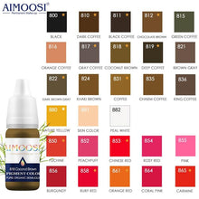 โหลดรูปภาพลงในเครื่องมือใช้ดูของ Gallery 8 pcs Aimoosi Mirco Semi permanent Makeup Pigment For Mircoblading munsu Eyebrow&amp;eyeliner&amp;Lip Beauty Makeup Tattoo Ink 28 colors
