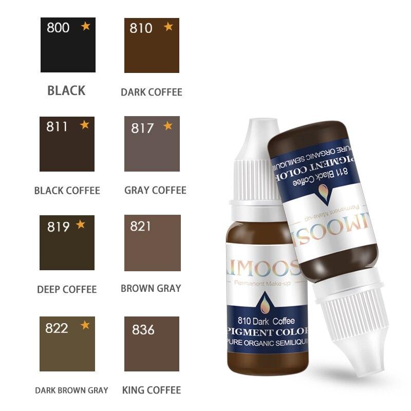 8 pcs Aimoosi Mirco Semi permanent Makeup Pigment For Mircoblading munsu Eyebrow&eyeliner&Lip Beauty Makeup Tattoo Ink 28 colors