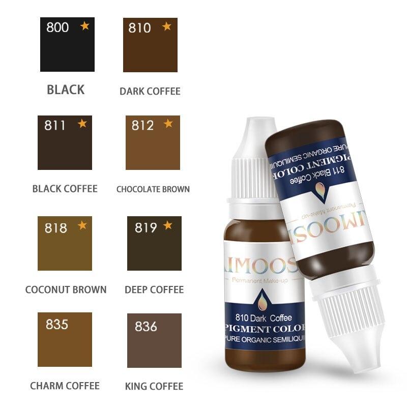 8 pcs Aimoosi Mirco Semi permanent Makeup Pigment For Mircoblading munsu Eyebrow&eyeliner&Lip Beauty Makeup Tattoo Ink 28 colors