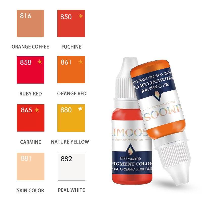 8 pcs Aimoosi Mirco Semi permanent Makeup Pigment For Mircoblading munsu Eyebrow&eyeliner&Lip Beauty Makeup Tattoo Ink 28 colors