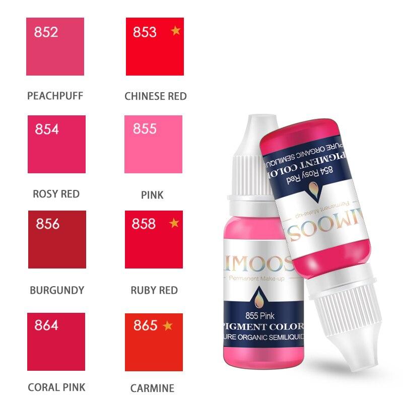 8 pcs Aimoosi Mirco Semi permanent Makeup Pigment For Mircoblading munsu Eyebrow&eyeliner&Lip Beauty Makeup Tattoo Ink 28 colors