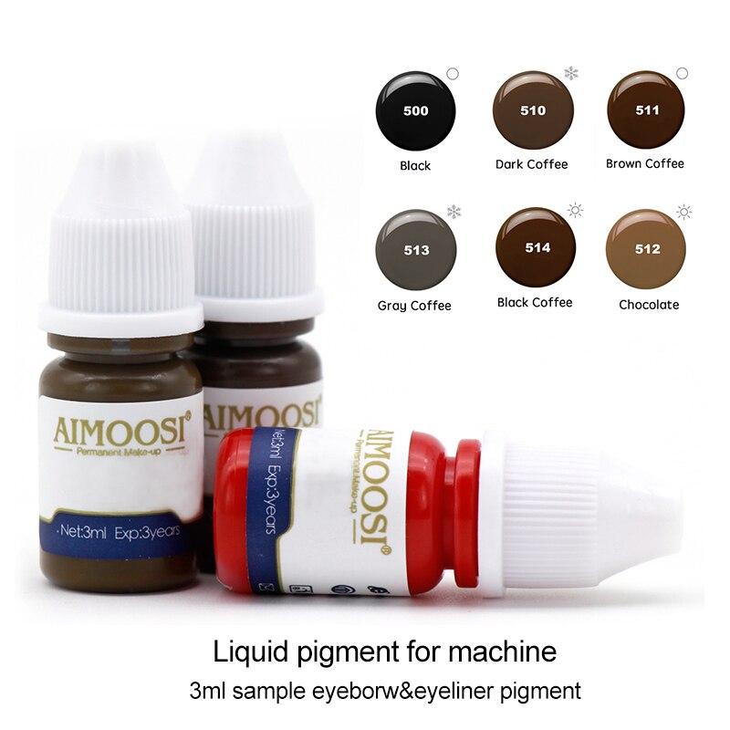 AIMOOSI sample Liquid Pigment Merk Tinta sulam alis sulam bibir