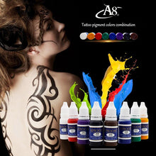 将图片加载到图库查看器，Aimoosi A8 Body Tattoo ink For body tattoo 10pcs Temporary Glitter Tattoo Stencils paint Set
