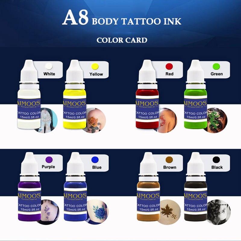 Aimoosi A8 Body Tattoo ink For body tattoo 10pcs Temporary Glitter Tattoo Stencils paint Set