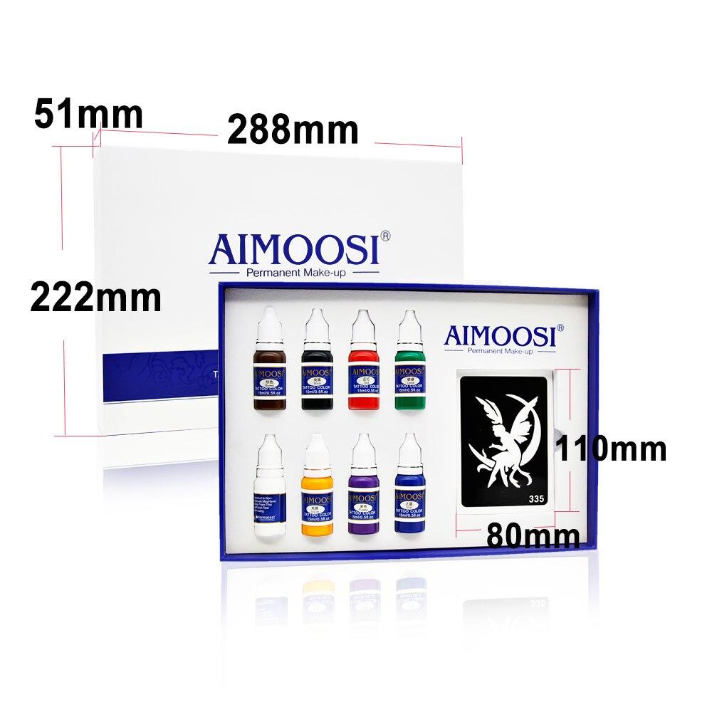 Aimoosi A8 Body Tattoo ink For body tattoo 10pcs Temporary Glitter Tattoo Stencils paint Set