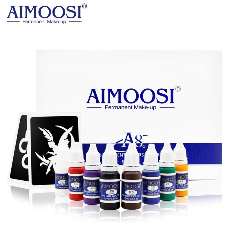 Aimoosi A8 Body Tattoo ink For body tattoo 10pcs Temporary Glitter Tattoo Stencils paint Set