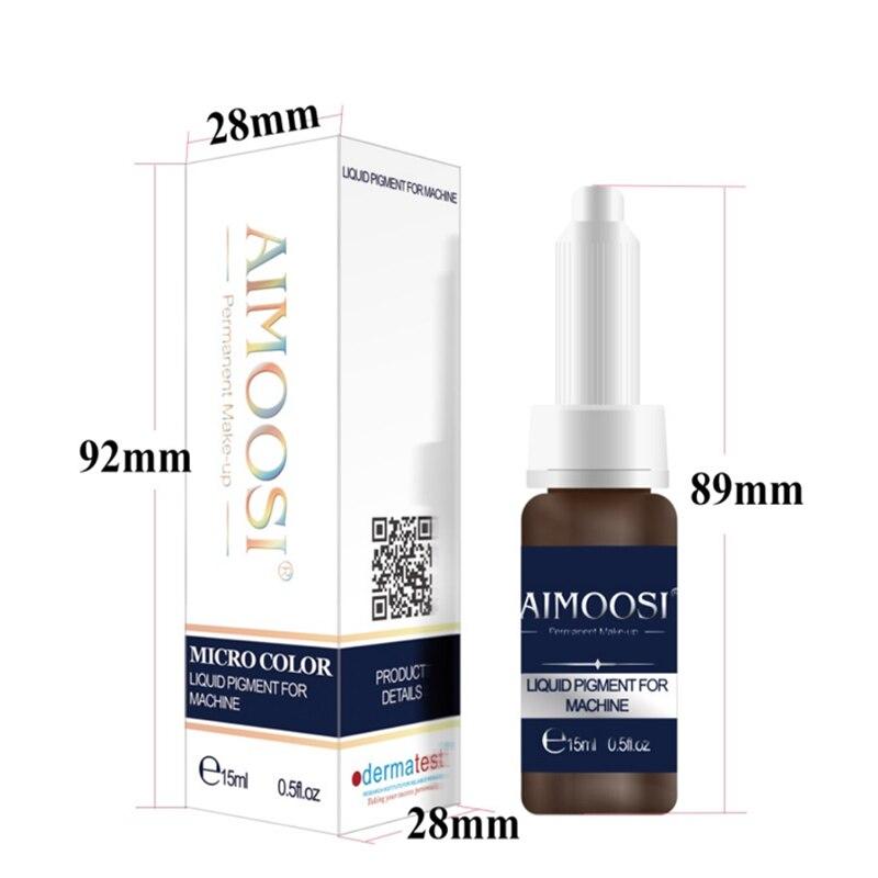 Aimoosi Liquid permanent Makeup pigment for eyebrow eyeliner tattoo inks for Machine Needles 5 colors to choose