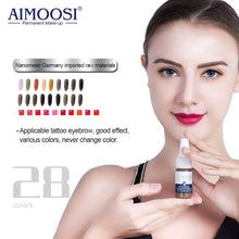 将图片加载到图库查看器，Aimoosi tattoo permanent makeup eyebrow ink permanent tattoo pigment Nano pure organic microblading lip tattoo ink color

