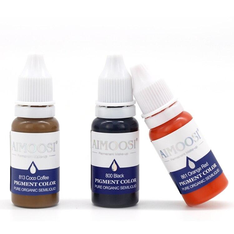 Aimoosi tattoo permanent makeup eyebrow ink permanent tattoo pigment Nano pure organic microblading lip tattoo ink color