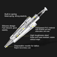 โหลดรูปภาพลงในเครื่องมือใช้ดูของ Gallery 20pcs Disposable Permanent Makeup Cartridge Needles Bayonet Tattoo Derma Pen for permanent makeup Auto Micro tattoo nano needle
